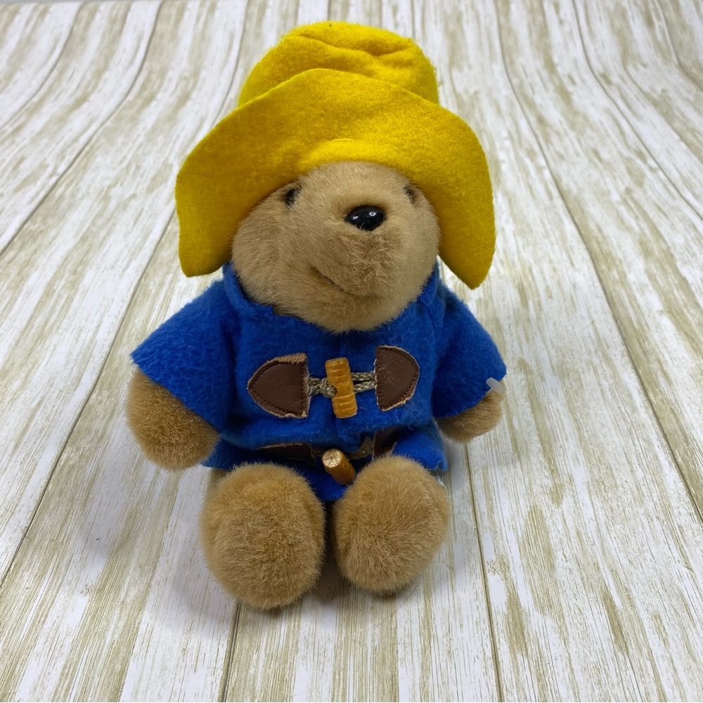 Vintage Eden Paddington Bear Blue & Yellow Coat Plush